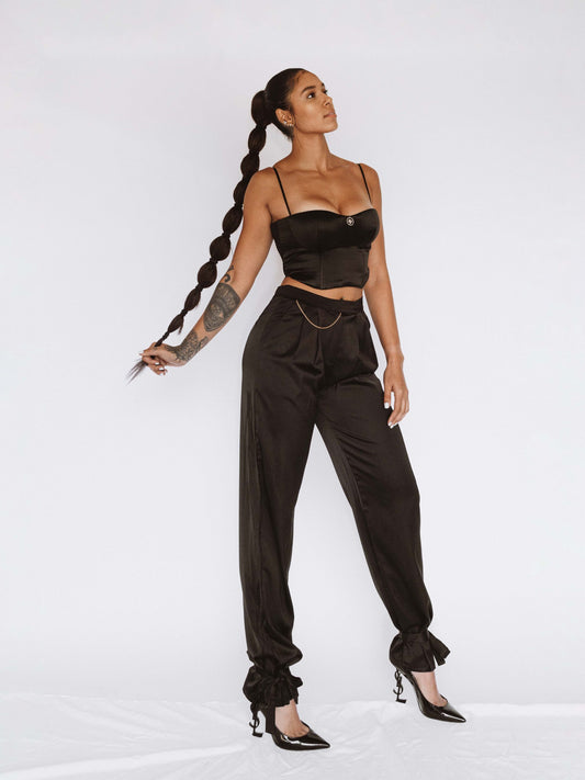 Satin Lux Chain Pants